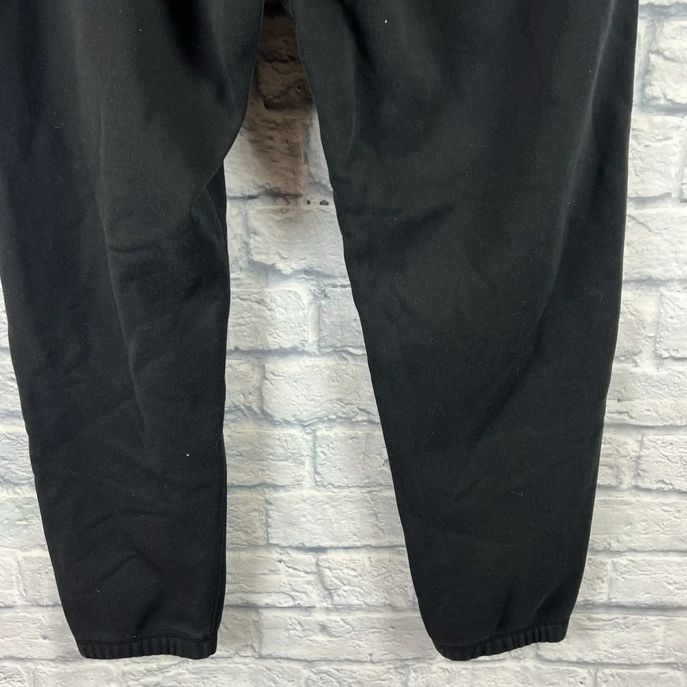 FIGS Jogger Sweatpants Men Black Drawstring Fleece Stretch Pants Size XL‎